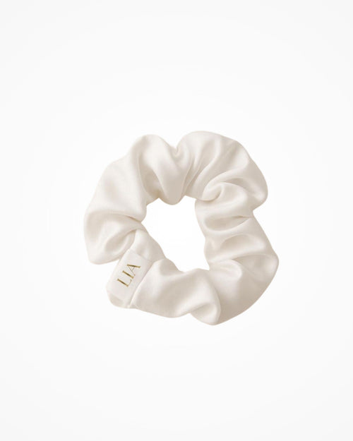 LIA Seidenhaargummi White
