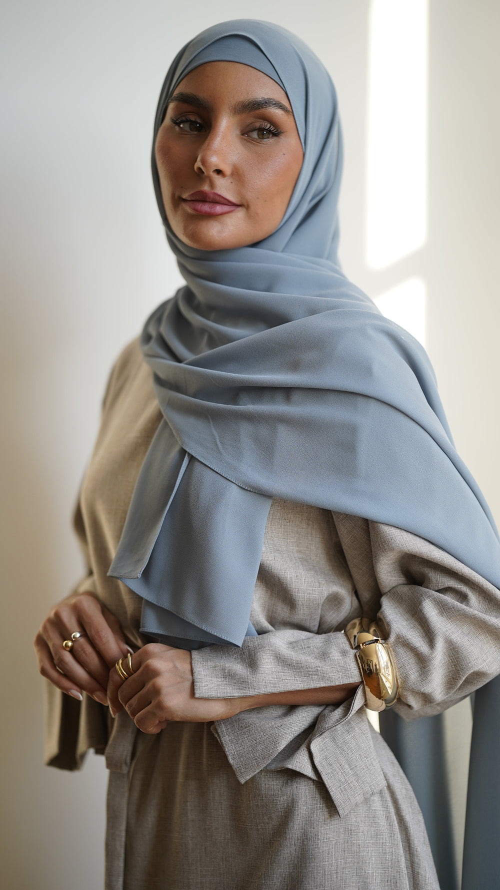 Premium Chiffon Hijab with Bone "Cloud"