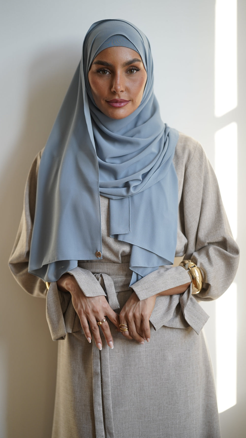 Premium Chiffon Hijab with Bone "Cloud"