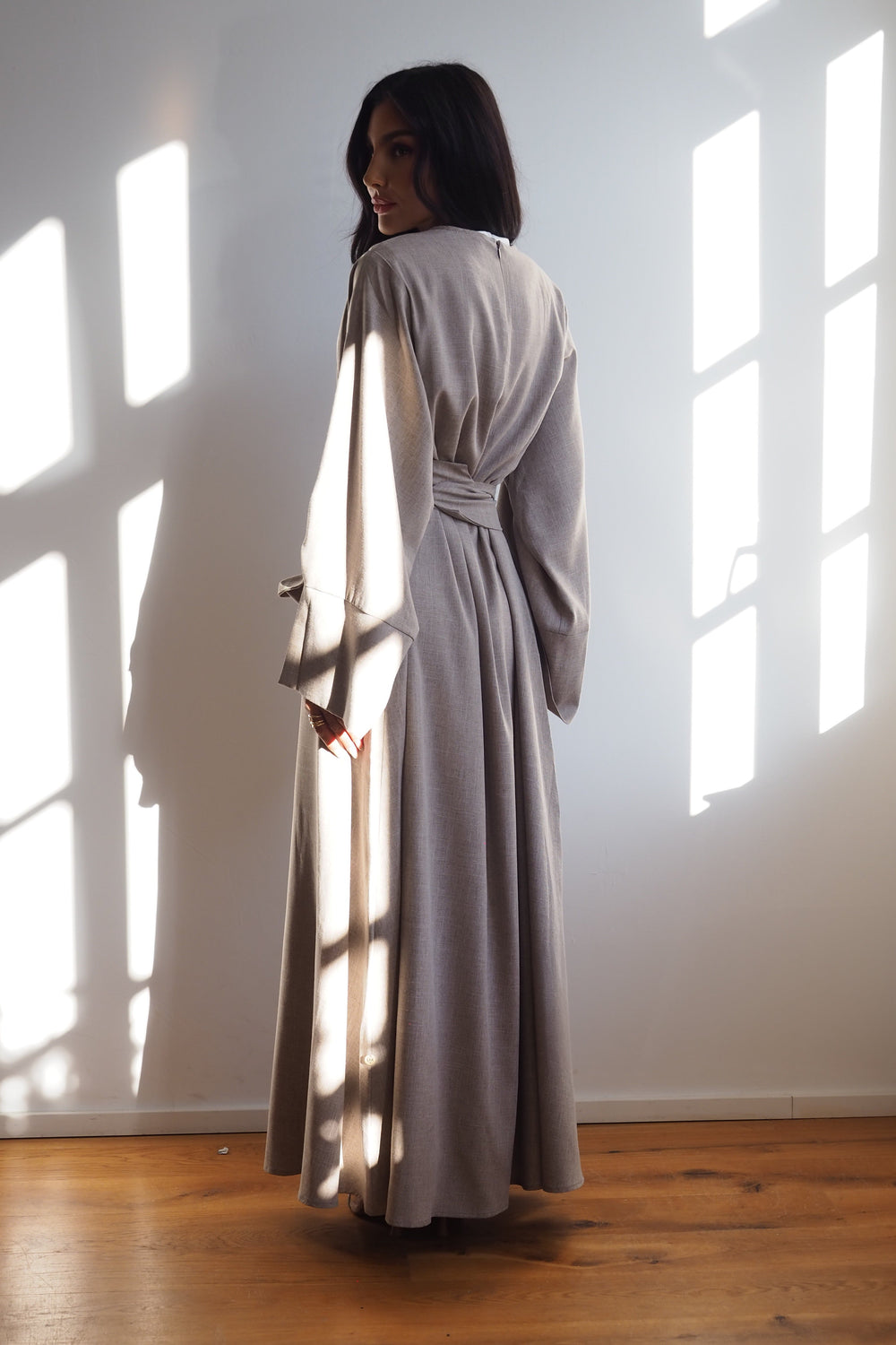 Abaya  Maxidress Leinenoptik "Earth"