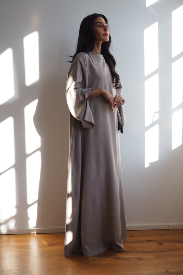 Abaya  Maxidress Leinenoptik "Earth"